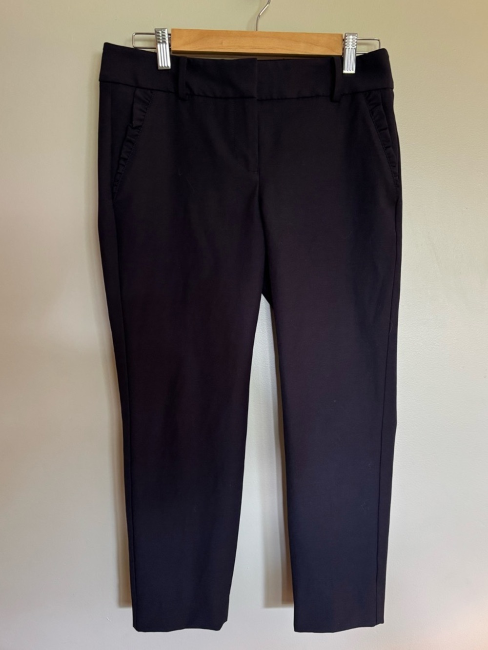 Talbots Petites 4P Dark Navy (almost black) Ankle Dress Pants Stretch Work - Picture 1 of 8
